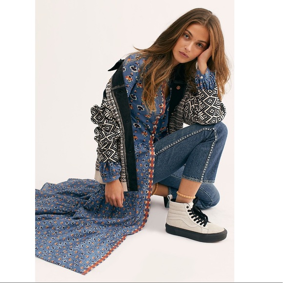 Free People Boho Printed Flowy Tiered Maxi Dress - Picture 4 of 7